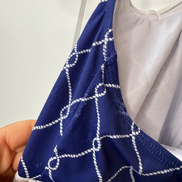 Janie and Jack Rope Print Swimsuit Blue (Size 12-18 Months) - Picture 3 of 4